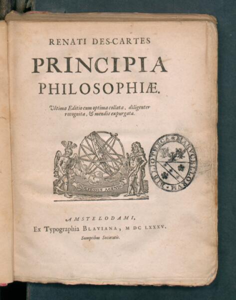 Первоначала философии, 1685 г. Первоначала философии, 1685 г.