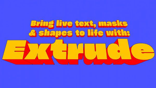 Extrude — плагин для After Effects