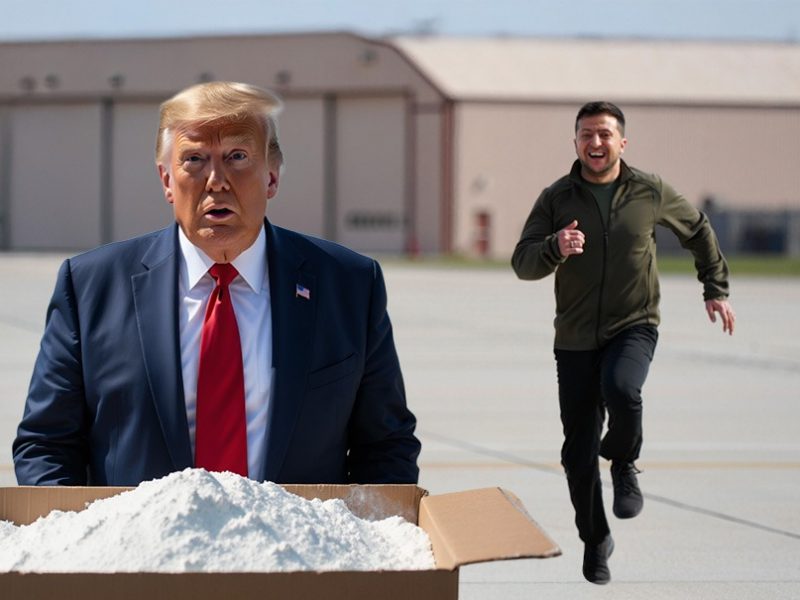 «Зеленский обронил посылку?»: на авиабазе в США произошло отравление «белым «Зеленский обронил посылку?»: на авиабазе в США произошло отравление «белым порошком» после визита Дональда Трампа