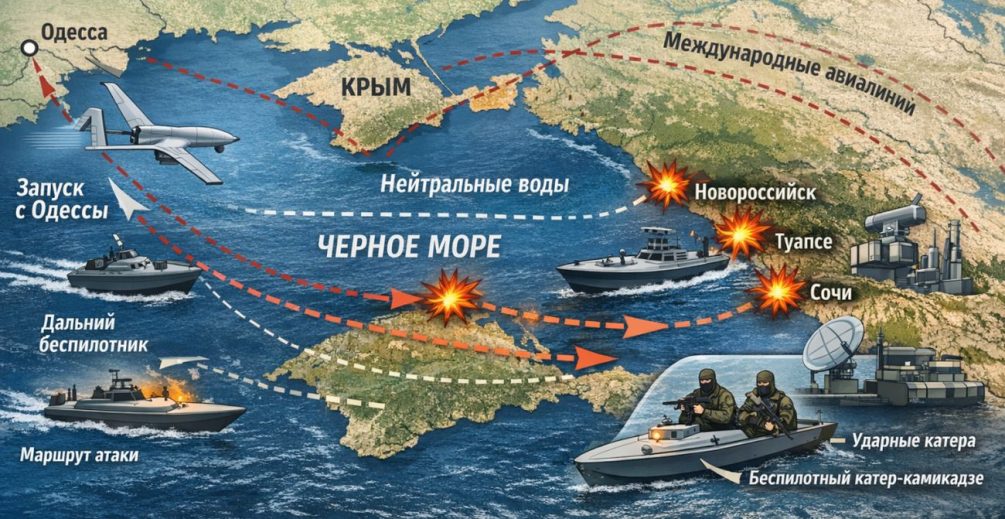 Сочи держали в страхе 30 часов: откуда ВСУ запускали дроны и как атаковали побережье?